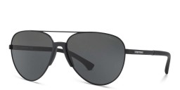 Emporio Armani Pilot Sunglasses in Matte Black – Product Photo 2