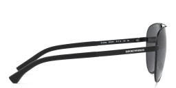 Emporio Armani Pilot Sunglasses in Matte Black – Product Photo 3