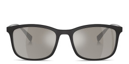 Prada Linea Rossa Lifestyle Rectangle Sunglasses in Black/Light Grey Silver – Product Photo 1