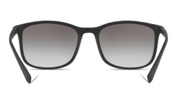 Shop Prada Linea Rossa Rectangle Sunglasses in Black online.