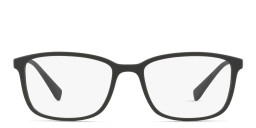 Prada Linea Rossa Wide Rectangle Eyeglasses in Rubber Black – Product Photo 1