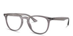 Shop Ray-Ban Optics Unisex Panthos Eyeglasses in Transparent Grey online.
