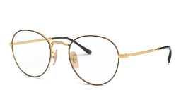 Shop Ray-Ban David Unisex Panthos Eyeglasses in Havana On Gold online.
