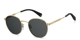 Polaroid Unisex Round Sunglasses in Gold – Product Photo 2