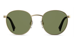 Polaroid Unisex Round Sunglasses in Gold – Product Photo 1