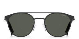 Polaroid Logo Lettering Unisex Round Sunglasses in Black – Product Photo 1
