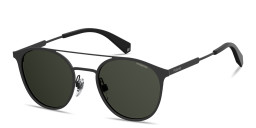 Shop Polaroid Logo Lettering Unisex Round Sunglasses in Black online.