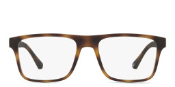 Emporio Armani Rectangle Eyeglasses in Brown – Product Photo 4
