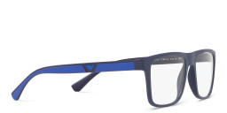 Emporio Armani Rectangle Eyeglasses in Matte Dark Blue – Product Photo 4