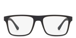 Emporio Armani Rectangle Eyeglasses in Matte Black – Product Photo 4
