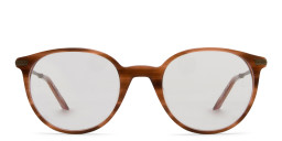 Tempo Unisex Round Eyeglasses in Brown – Product Photo 1