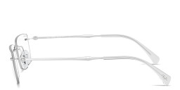 Shop Ray-Ban Optics Unisex Rimless Square Eyeglasses in Silver online.