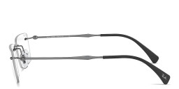 Shop Ray-Ban Optics Unisex Rimless Square Eyeglasses in Gunmetal online.