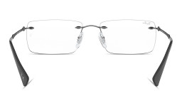 Ray-Ban Optics Unisex Rimless Square Eyeglasses in Gunmetal – Product Photo 4