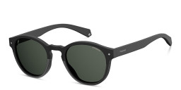 Shop Polaroid Unisex Round Sunglasses in Black online.