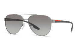 Prada Linea Rossa Pilot Sunglasses in Gunmetal – Product Photo 2