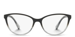 Shop Armani Exchange Logo Lettering Cat-Eye Eyeglasses in Black online.