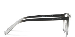 Shop Armani Exchange Logo Lettering Cat-Eye Eyeglasses in Black online.