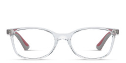Ray-Ban Junior Ferrari Kids Rectangle Eyeglasses in Transparent – Product Photo 4