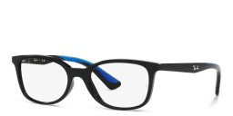 Ray-Ban Junior Ferrari Kids Rectangle Eyeglasses in Black – Product Photo 2
