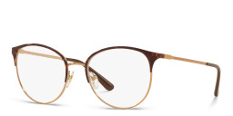 Shop Vogue Eyewear Round Eyeglasses in Havana online.