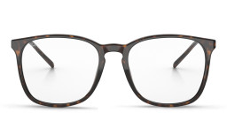 Shop Ray-Ban Unisex Square Eyeglasses in Polished Havana online.