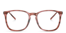Shop Ray-Ban Optics Unisex Square Eyeglasses in Pink online.