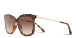 Shop Michael Kors Zermatt Square Sunglasses in Havana online.