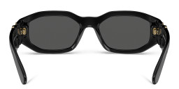 Shop VERSACE Medusa Biggie Sunglasses in Black online.
