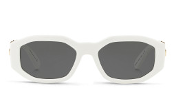Shop VERSACE Medusa Biggie Sunglasses in White online.
