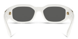 Shop VERSACE Medusa Biggie Sunglasses in White online.