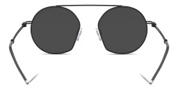 Shop Emporio Armani Irregular Sunglasses in Matte Black online.