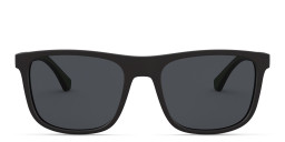 تسوق نظارة شمسية مربعة امبوريو أرماني بلون أسود مطفي أونلاين.