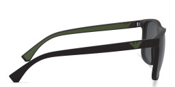 Emporio Armani Square Sunglasses in Matte Black – Product Photo 3