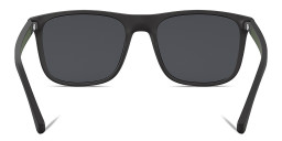 Emporio Armani Square Sunglasses in Matte Black – Product Photo 4