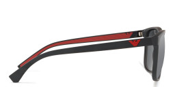 Shop Emporio Armani Square Sunglasses in Matte Black online.