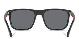 Emporio Armani Square Sunglasses in Matte Black – Product Photo 4