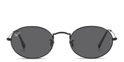 Shop Ray-Ban Oval Metal Unisex Sunglasses in Black online.