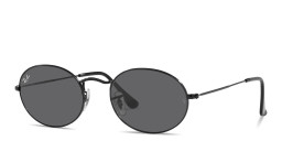 Ray-Ban Oval Metal Unisex Sunglasses in Black – Product Photo 2
