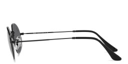 Shop Ray-Ban Oval Metal Unisex Sunglasses in Black online.