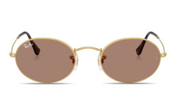 Ray-Ban Oval Metal Unisex Sunglasses in Arista/Light Violet – Product Photo 1