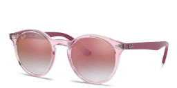 Ray-Ban Junior Kids Panthos Sunglasses in Transparent Pink – Product Photo 2