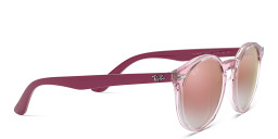 Ray-Ban Junior Kids Panthos Sunglasses in Transparent Pink – Product Photo 4