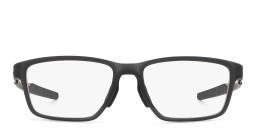 Oakley Metalink Wide Rectangle Eyeglasses in Satin Grey Smoke – Product Photo 1