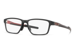 Shop Oakley Metalink Wide Rectangle Eyeglasses in Satin Grey Smoke online.