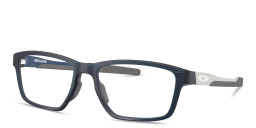 Oakley Metalink Wide Rectangle Eyeglasses in Matte Blue – Product Photo 2