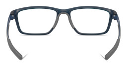 Shop Oakley Metalink Wide Rectangle Eyeglasses in Matte Blue online.