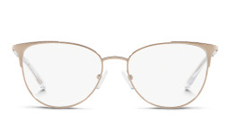 Shop Armani Exchange A|X Logo Cat-Eye Eyeglasses in Shiny Pale Gold online.