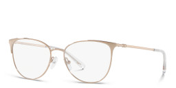 Shop Armani Exchange A|X Logo Cat-Eye Eyeglasses in Shiny Pale Gold online.