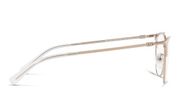 Armani Exchange A|X Logo Cat-Eye Eyeglasses in Shiny Pale Gold – Product Photo 3